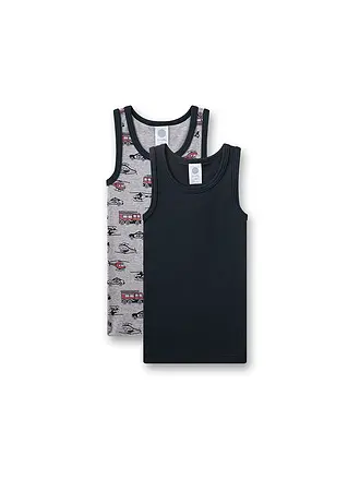 SANETTA | Jungen Unterhemd 2er Pkg. hellgrau m | 